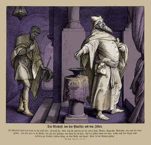 法利赛人和公教徒，路加福音书 作者 朱利叶斯·施诺尔·冯·卡洛斯菲尔德