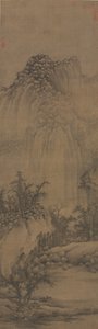 溪水和山脉边的佛教静修，960-985。 作者 朱兰