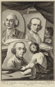 Izaak Schmidt，Jurriaen Andriessen和Reinier Vinkeles的肖像