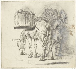 满载货物的驴子 作者 彼得·范·布洛门（Pieter van Bloemen）
