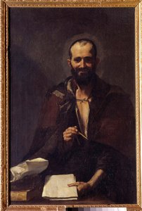 阿基米德（约公元前287-212年）的表现 绘画：Jusepe de Ribera dit Lo Spagnoletto（约1590-1652年） 17世纪 太阳。125x81厘米 马德里，普拉多博物馆 作者 朱塞佩·德·里贝拉