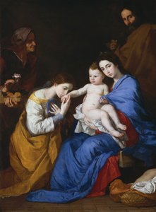 与圣安妮和亚历山大凯瑟琳的圣家族，1648年。 作者 朱塞佩·德·里贝拉