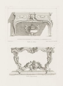 内阁桌，第六板（餐桌研究），pl。厄夫尔47 作者 JusteAurèleMeissonnier
