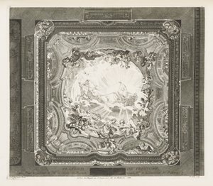 绘画天花板;同一橱柜的天花板，第四板 作者 JusteAurèleMeissonnier