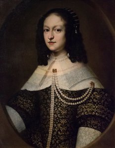 玛格丽塔-德-美第奇肖像，约 1649-50 年（布面油画） 作者 Justus Sustermans (工作室)
