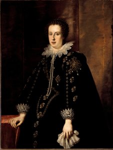 克劳德-德-美第奇(Claudia de Medici)(1604-1648)的肖像 乌尔宾公爵费德里科-德拉-罗韦尔的妻子，当时是奥地利蒂罗尔大公利奥波德五世的妻子 画家：Justus Sustermans（1597-1681） 17世纪佛罗伦萨，皮提宫