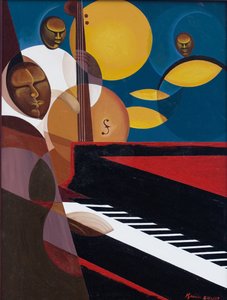 Cobalt Jazz，2007（画布上的油画和丙烯酸）