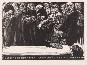 Karl Liebknecht的纪念版，1920年。 作者 凯特·珂勒惠支