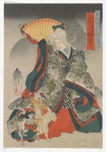 东海道五十三站的东都纪念品：饰演古寺猫魂的演员小野枝白子三世 作者 影松 影松