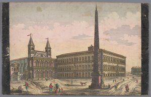 罗马拉特兰圣乔凡尼广场景观
Vuë de la Place de St Lean de Lateran（物名） 作者 约瑟夫二世 (Duits keizer)