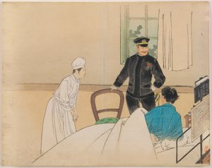 鱼雷军官文艺杂志《Bungei kurabu》第 1 卷第 8 号的封面插图