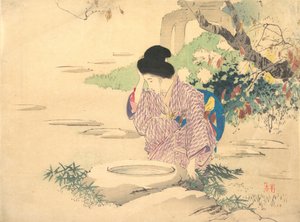 花园里的女人，19世纪末-20世纪初。