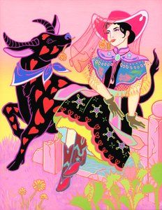 广东女牛仔和她的水牛，2020 年（丙烯酸画板）