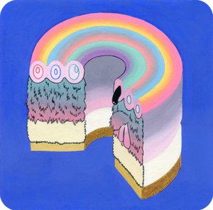 Fuzzcake，2017（纸上混合媒材）