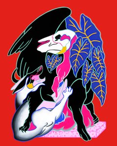 沉默的证人》，2020 年（棉布上的丙烯酸颜料）