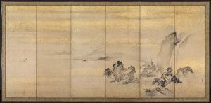 夏天和冬天的风景（一对中的一个）