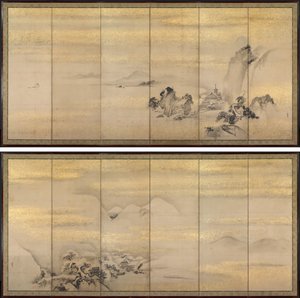 夏季和冬季的景观