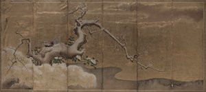 梅树和野鸡的冬景（鸟类 右侧）