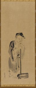 Shide Jittoku，江户时期，17世纪初。 作者 鹿野贞信