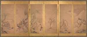 佛、道、儒三教祖师 作者 狩野山乐