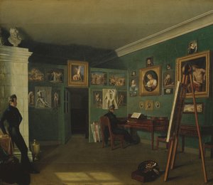 画家工作室，1830年 作者 Kapiton Selentsov