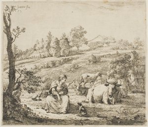 牧羊女对她的狗说话 作者 卡雷尔·杜哈丁（Karel Dujardin）