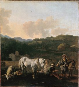 农民与白马 作者 卡雷尔·杜哈丁（Karel Dujardin）