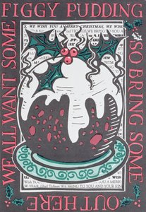 Figgy Pudding，1998（linocut on paper） 作者 凯伦·凯特（Karen Cater）