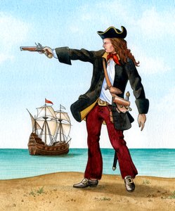 安妮·邦尼（Anne Bonny），c1698，爱尔兰海盗。