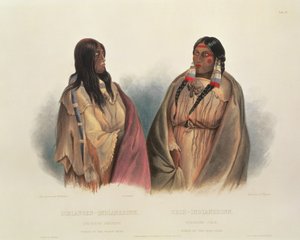 蛇部落的女人》和《克里部落的女人》，《北美内陆游记》第 2 卷第 33 幅图版