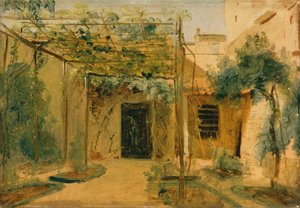 雕塑家鲁道夫-沙多的工作室，约 1828-29 年（纸板油画） 作者 卡尔·布莱钦