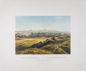 表 44.落基山脉景色，博德默的《美国》，约 1836-43 年（纸面铜版雕刻） 作者 卡尔·博德默