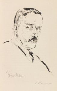 托马斯-曼的肖像 1875-1955年，1924年。 作者 卡尔·丹纳曼
