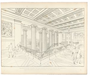 柏林阿尔特斯博物馆：楼梯景观，1852年 作者 卡尔·弗里德里希·辛克尔