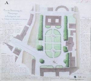 重新设计1828年的Lustgarten（纸和笔和墨水） 作者 卡尔·弗里德里希·辛克尔