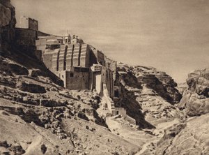 Mar Saba，希腊修道院（黑白照片） 作者 卡尔·格罗伯
