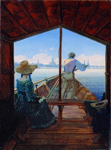 "Carl Gustav Carus (1789-1869) 油画 1827 年 尺寸 29x22 厘米 杜塞尔多夫 Kunstpalast 博物馆