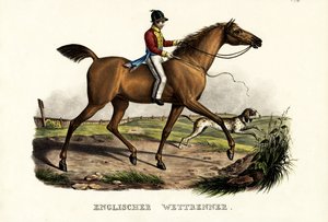 英国赛马，1824年 作者 卡尔·约瑟夫·布罗特曼