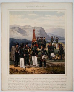 俄罗斯高加索陆军步兵，1867年 作者 卡尔·卡洛维奇·皮拉茨基