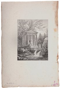 在Chateau de Malmaison公园的爱神庙