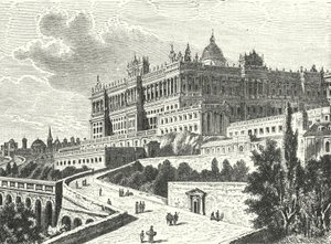 Royal Palace, Madrid, Spain (engraving) 作者 卡尔·穆勒