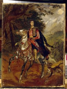 圣多纳托第一王子阿纳托尔-尼古拉耶维奇-德米多夫伯爵（1812-1870 年）肖像。卡尔-帕夫洛维奇-布留尔洛夫（Karl Pavlovich Briullov）（1799-1852 年）的画作，布面油画，约 1831 年。俄罗斯艺术 作者 卡尔·巴甫洛维奇·布留洛夫