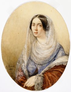 一位年轻女士的画像，1841年。 作者 卡尔·巴甫洛维奇·布留洛夫