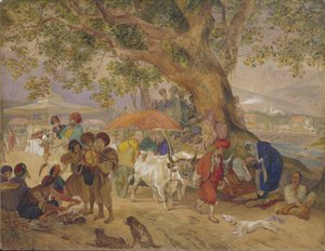 君士坦丁堡附近的甜水泉，1849年 作者 卡尔·巴甫洛维奇·布留洛夫