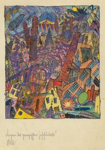 20 世纪初，约 1923 年（水彩和粉彩）) 作者 卡尔·维纳