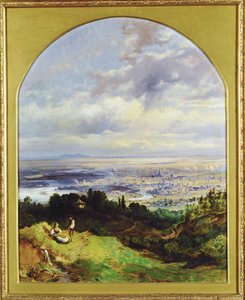 Blick auf Wien - 维也纳，1860 年左右......（布面油画） 作者 施文格纳老将