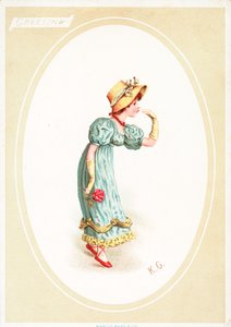 问候卡（chromolitho） 作者 凯特·格林威（Kate Greenaway）