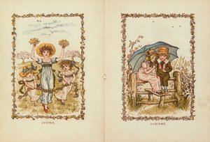 春天和夏天，19世纪 作者 凯特·格林威（Kate Greenaway）