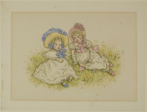 两个戴头巾的小女孩 作者 凯特·格林威（Kate Greenaway）