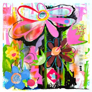 城市伊甸园，2025 年（纸上混合媒介）